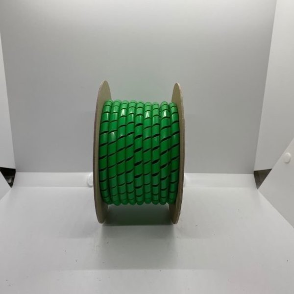 Heli-Tube 1/4 In. OD X 50FT Green Polyethylene Spiral Wrap HT 1/4 C GR-50